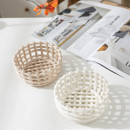 Decorative Woven Storage Bowl Homeandso