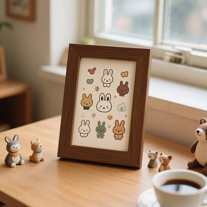 Playful Bunny Character Art Frame
