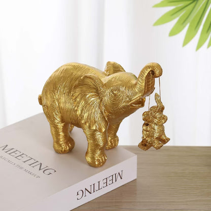 Decorative Elephant Family Sculpture Homeandso