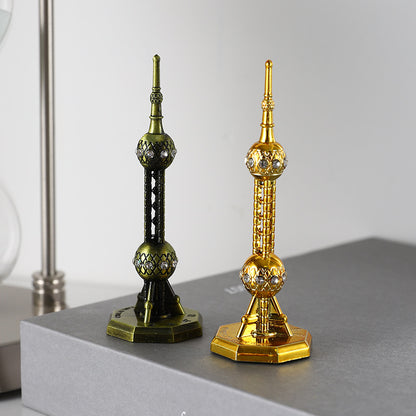 Decorative Miniature Tower Sculpture Homeandso