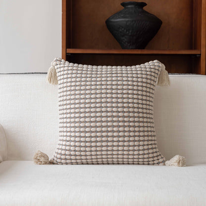 Striped Textured Throw Pillow
