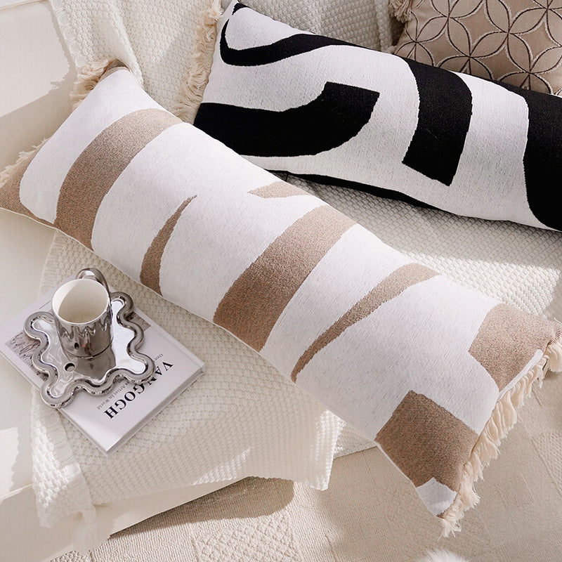Long Floral Print Lumbar Pillow
