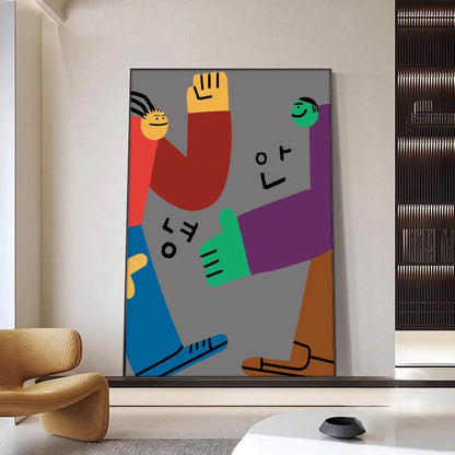 Whimsical Character Canvas Wall Art Homeandso