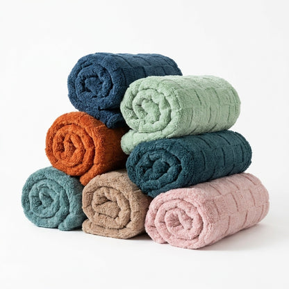 Luxe Textured Plush Throw Dekentje