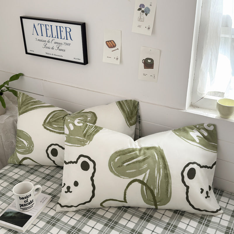 Stylish Grid Pattern Pillowcase Set