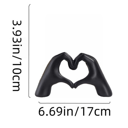 Heart-Shaped Hand Gesture Sculpture Homeandso