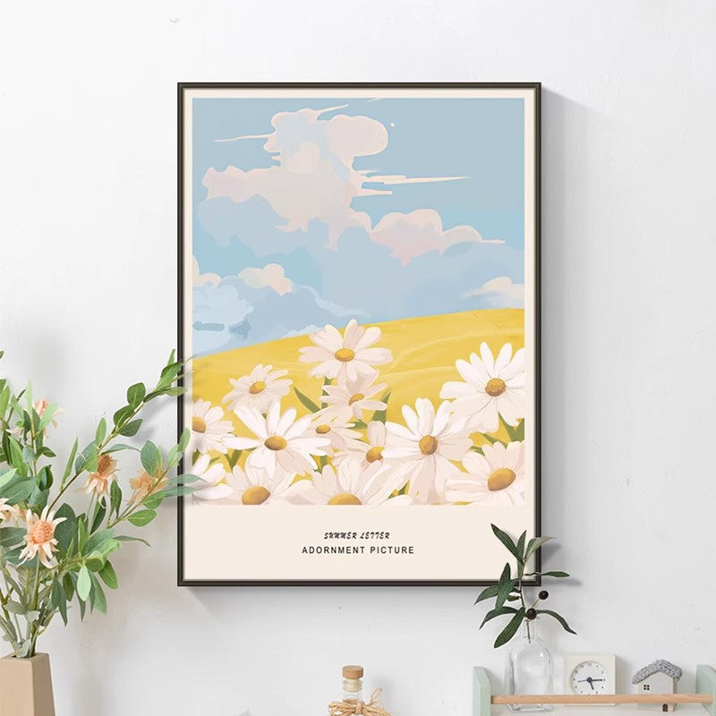 Decorative Framed Daisy Wall Art Homeandso