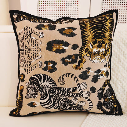 Artistic Animal Print Decorative Pillow