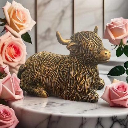 Decorative Highland Cow Figurine Homeandso