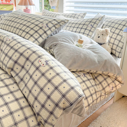 Playful Cartoon Print Duvet Cover Set Homeandso