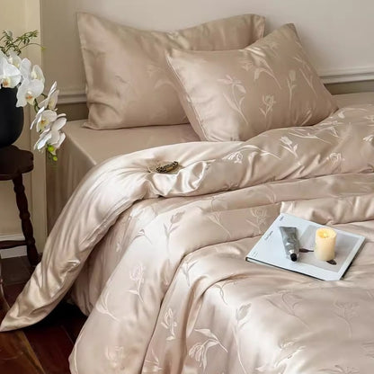 Luxurious Woven Cotton Duvet Cover Set