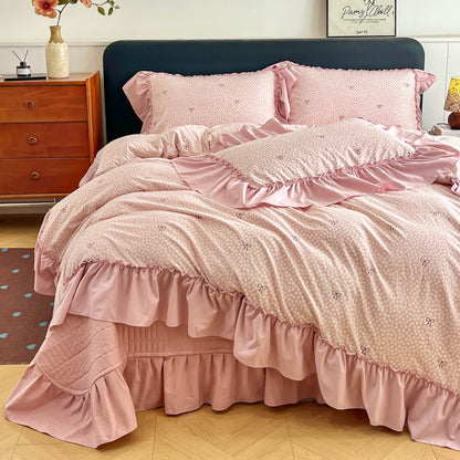 Floral Ruffled Bedding Set