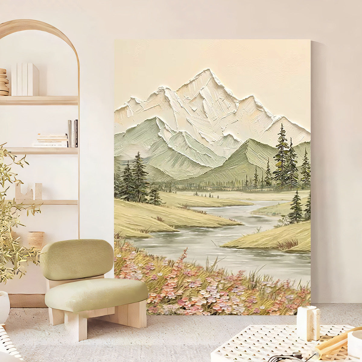 Textured Mountain Landscape Relief Art Homeandso