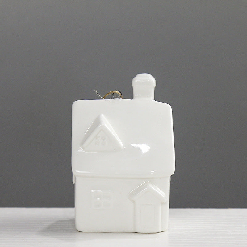 Home Decor Ceramic House Figurine Homeandso