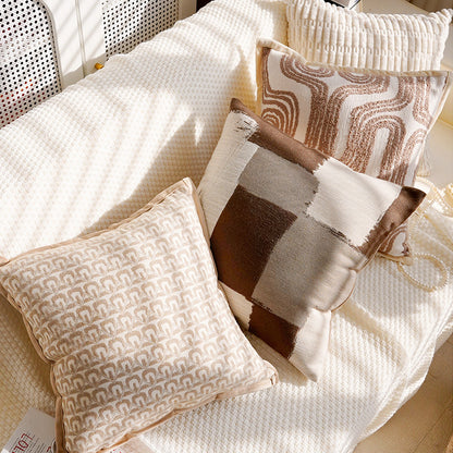 Cozy Textured Decorative Lumbar Pillow