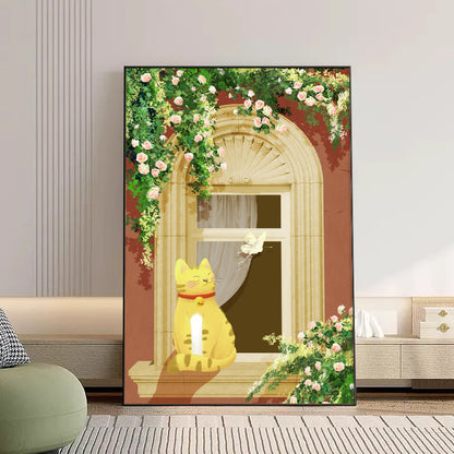 Decorative Cat-Themed Canvas Art Homeandso