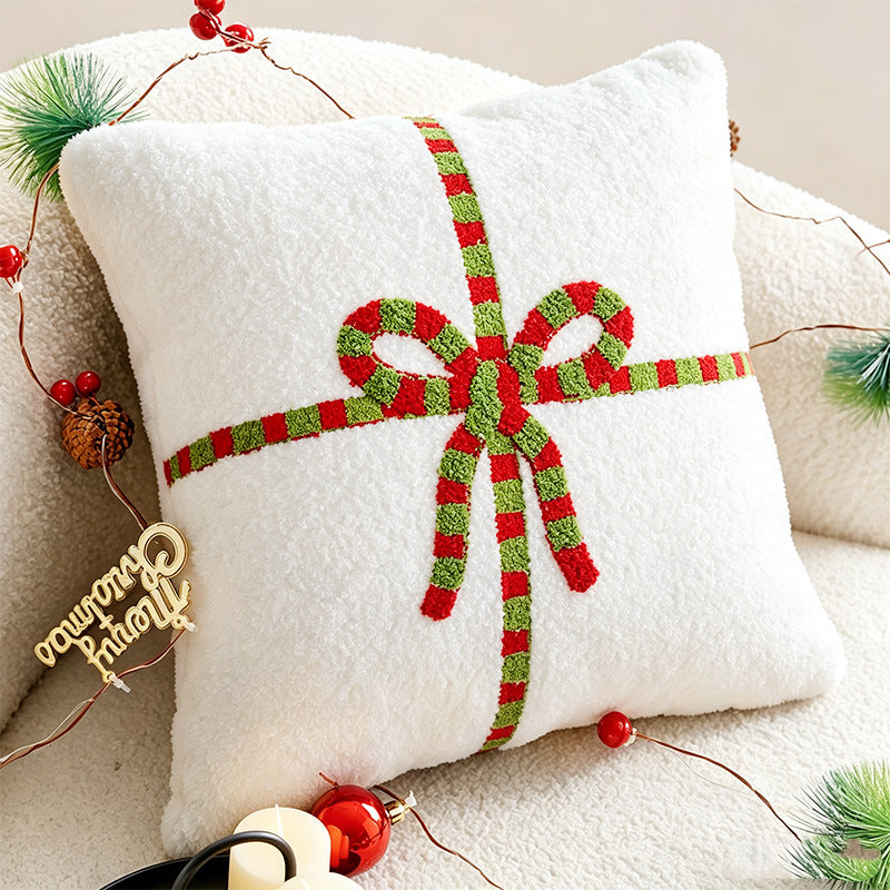 Festive Holiday-Themed Decorative Pillow