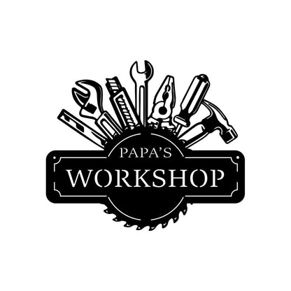 Metal Workshop Sign Homeandso