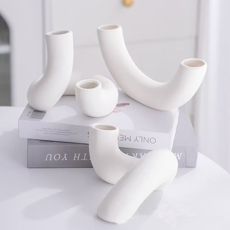 Modern Abstract Ceramic Candle Holder Homeandso