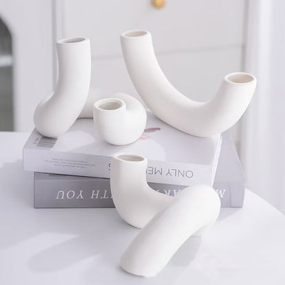 Modern Abstract Ceramic Candle Holder Homeandso