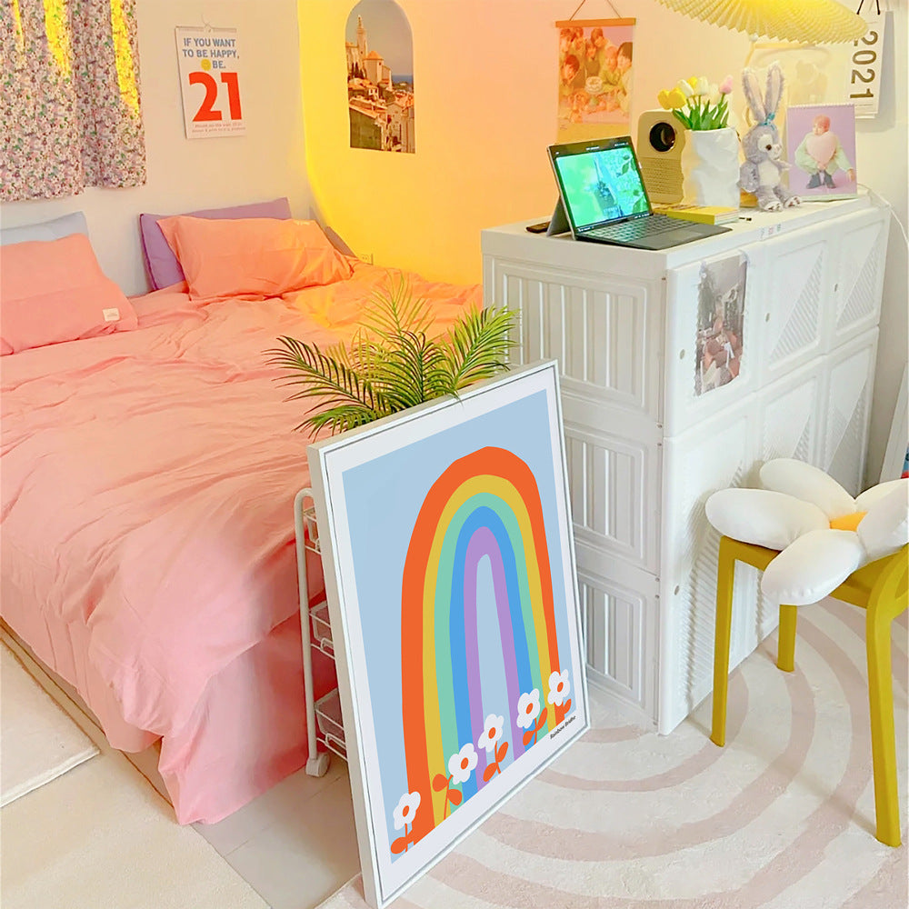Cute Cartoon Pet-Themed Framed Wall Art Homeandso