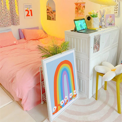 Cute Cartoon Pet-Themed Framed Wall Art Homeandso