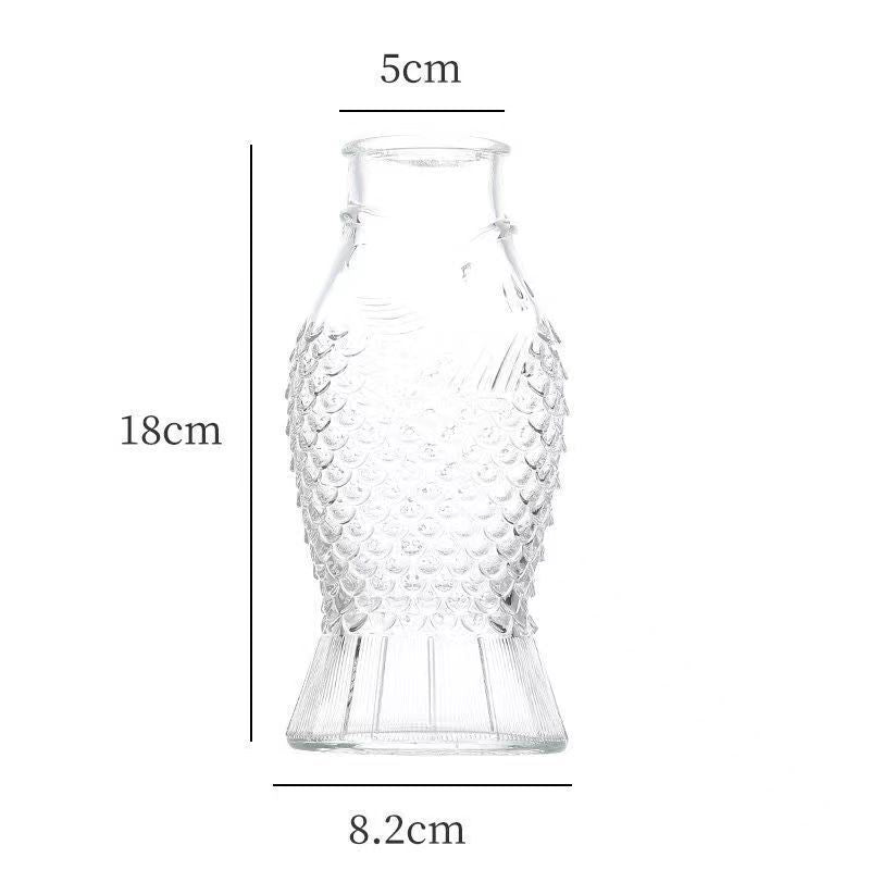 Fish-Shaped Decorative Glass Vase