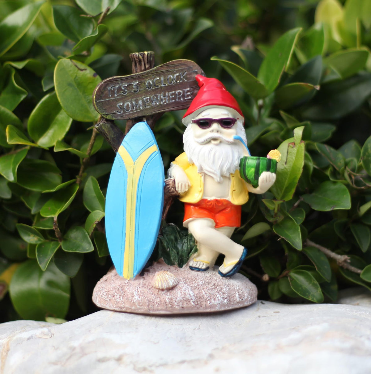 Whimsical Beach Gnome Figurine Homeandso