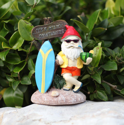 Whimsical Beach Gnome Figurine Homeandso