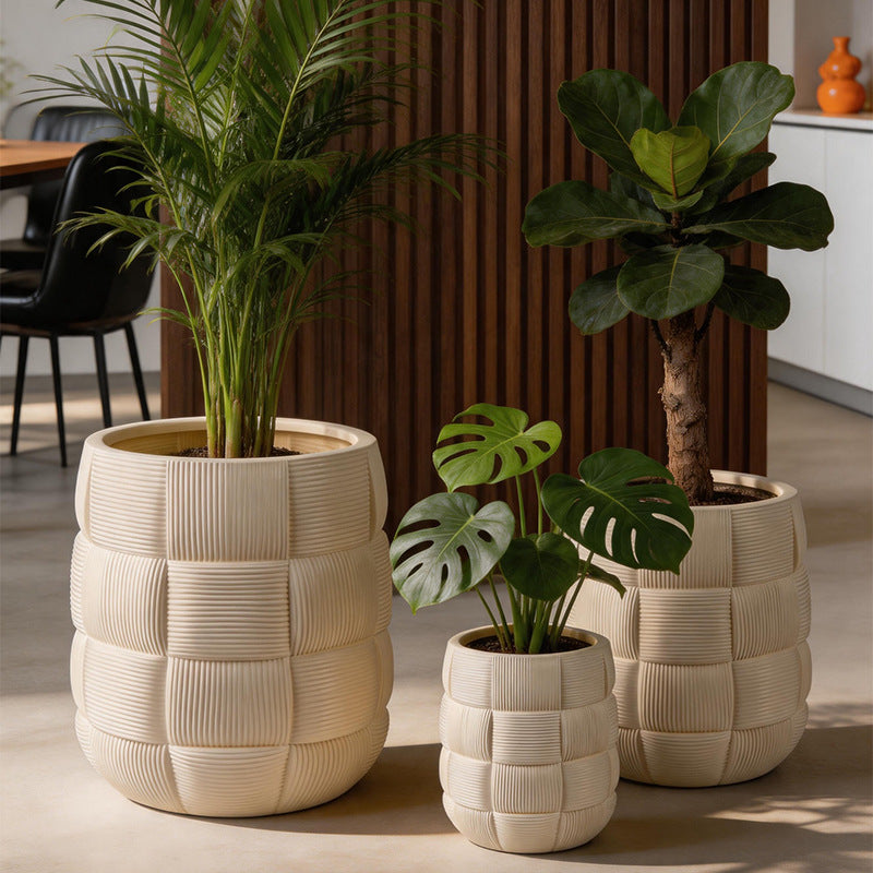 Decorative Textured Plant Pot Homeandso