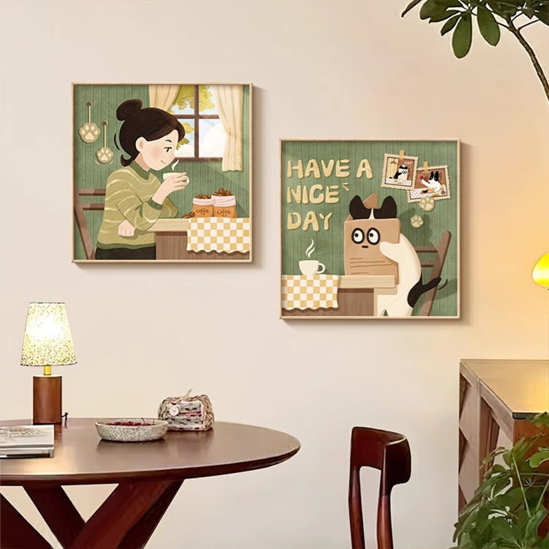 Cat-Themed Wall Art Print Homeandso