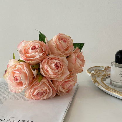 Faux Floral Rose Bouquet Arrangement