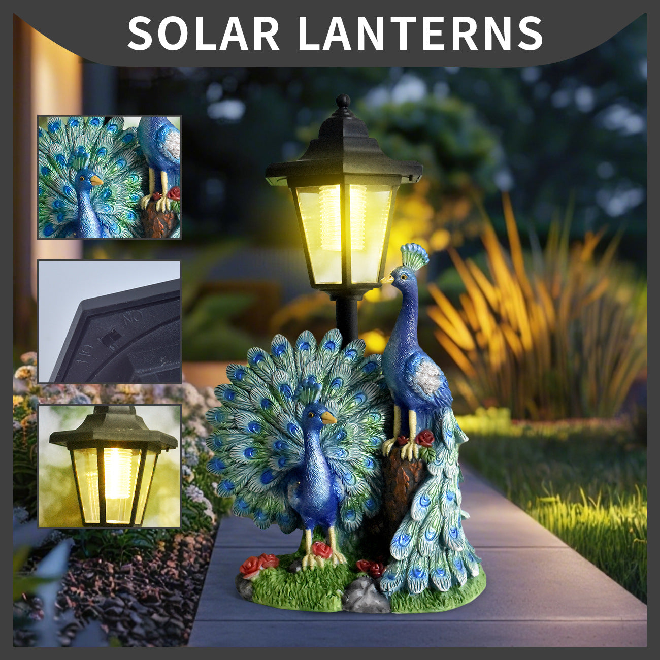 Decorative Peacock Lantern Homeandso