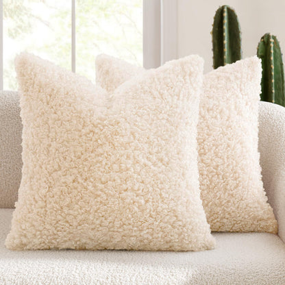 Textured Plush Decorative Pillow
