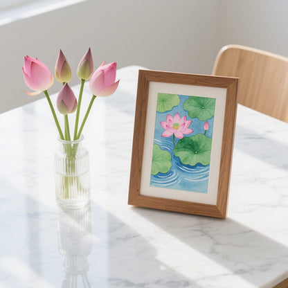 Elegant Floral Illustration Framed Art Print