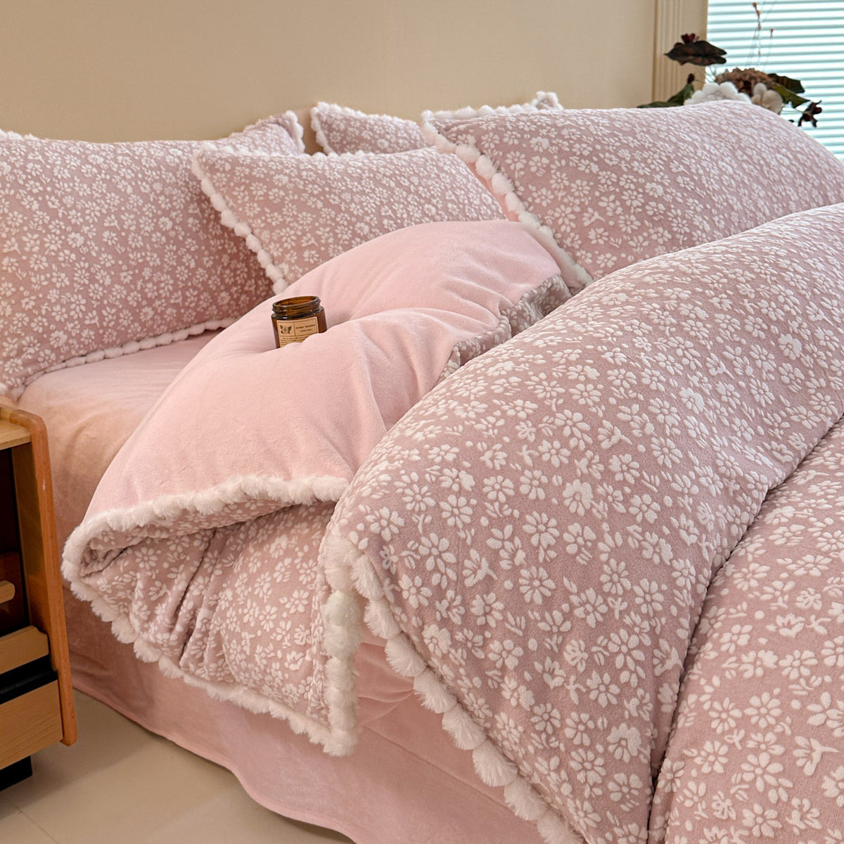 Plush Fleece Bedding Set Homeandso