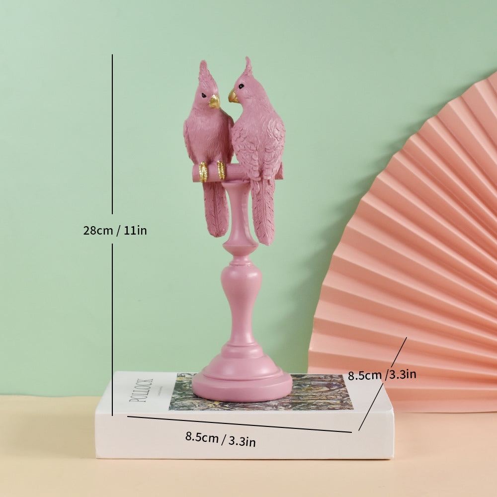Decorative Lovebirds Sculpture Homeandso