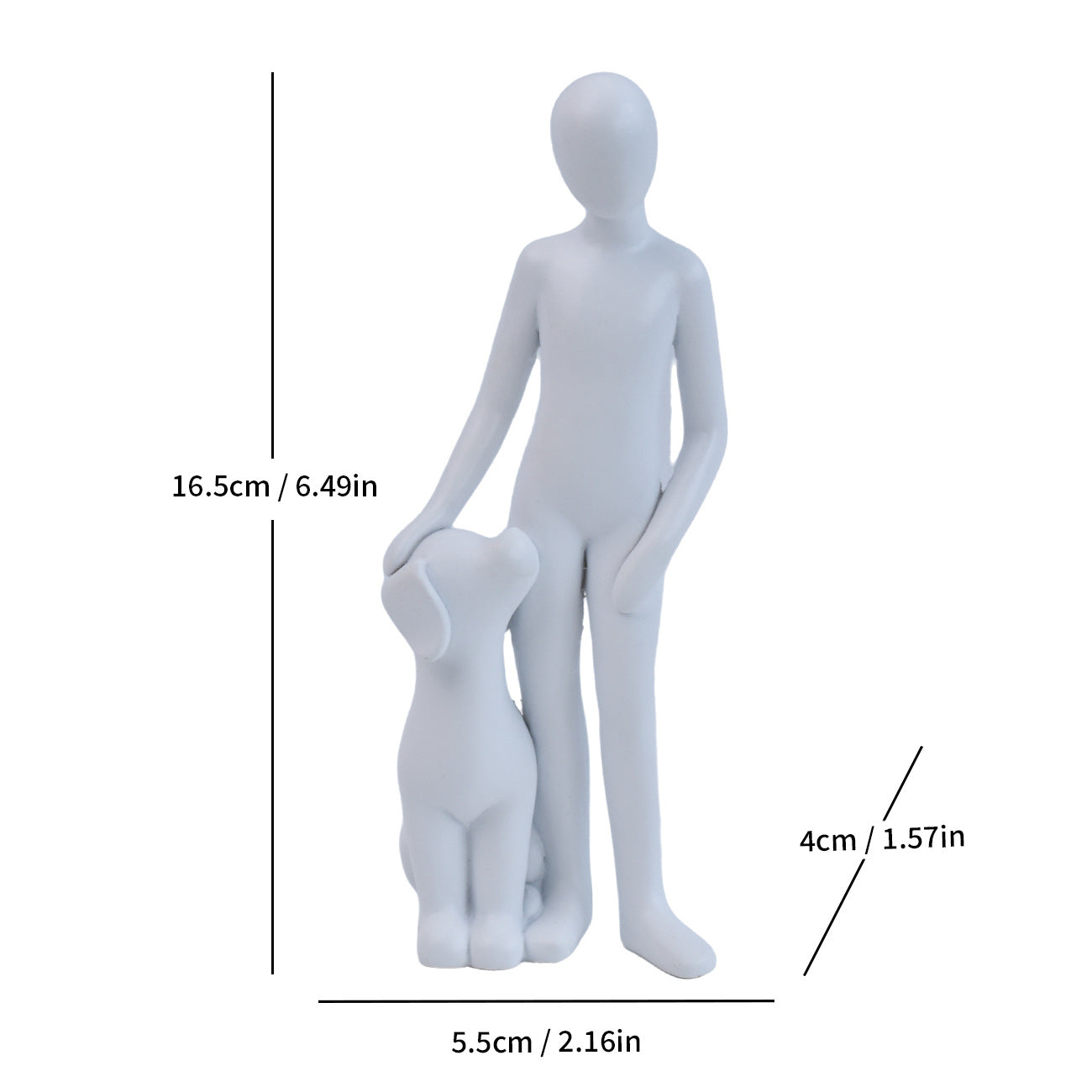 Abstract Couple and Dog Figurine Homeandso