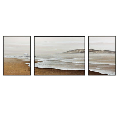 Triptych Beach Landscape Canvas Artwork Homeandso