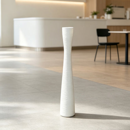 Tall Vertical Ribbed Decorative Vase