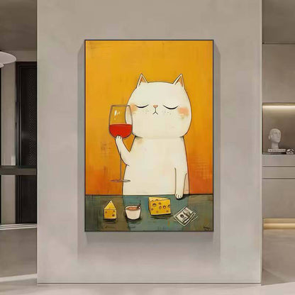 Whimsical Cat-Themed Canvas Wall Art Homeandso