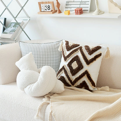 Cozy Textured Decorative Bolster Pillow