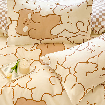 Stylish Plaid Bedding Set