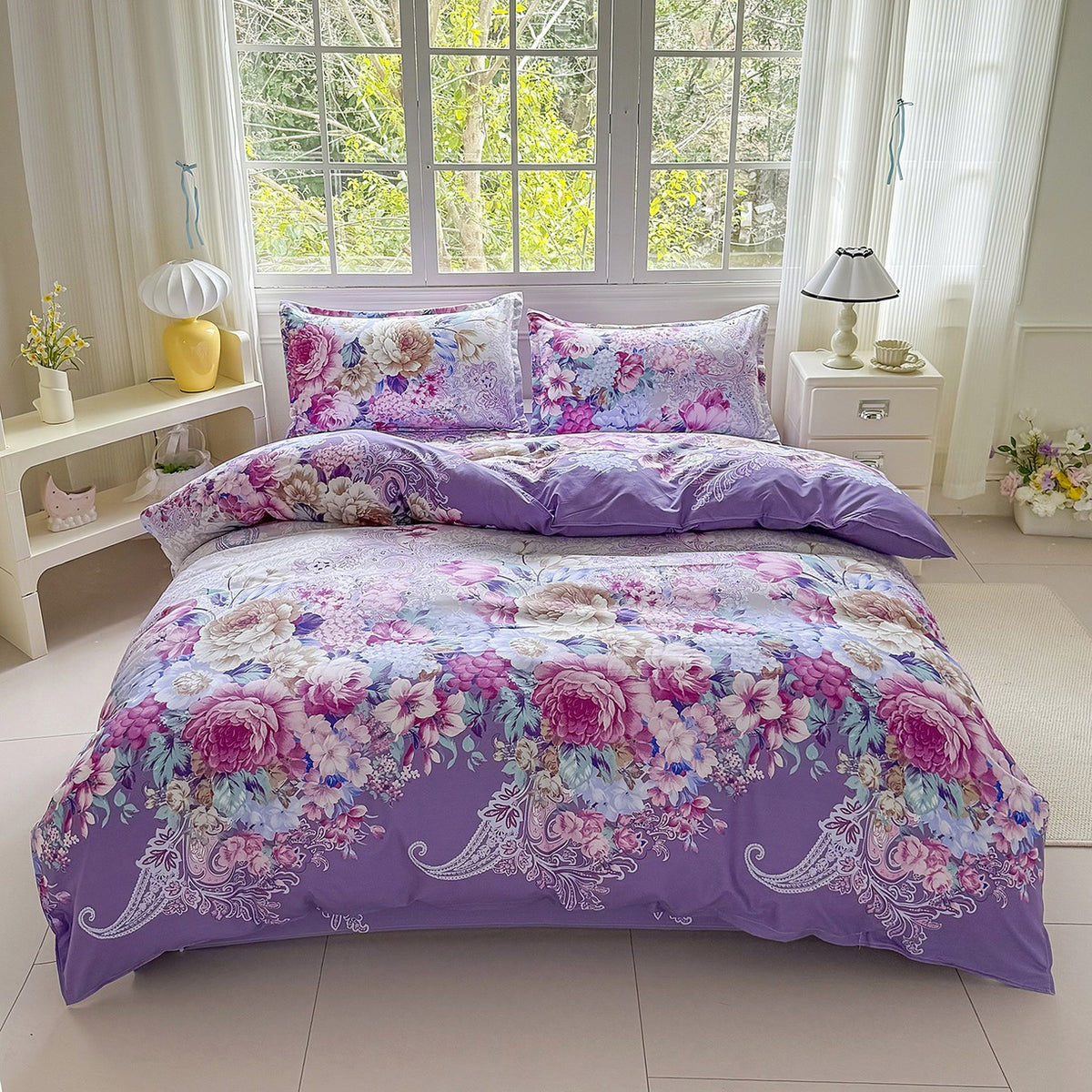 Floral Patterned Duvet Cover Set