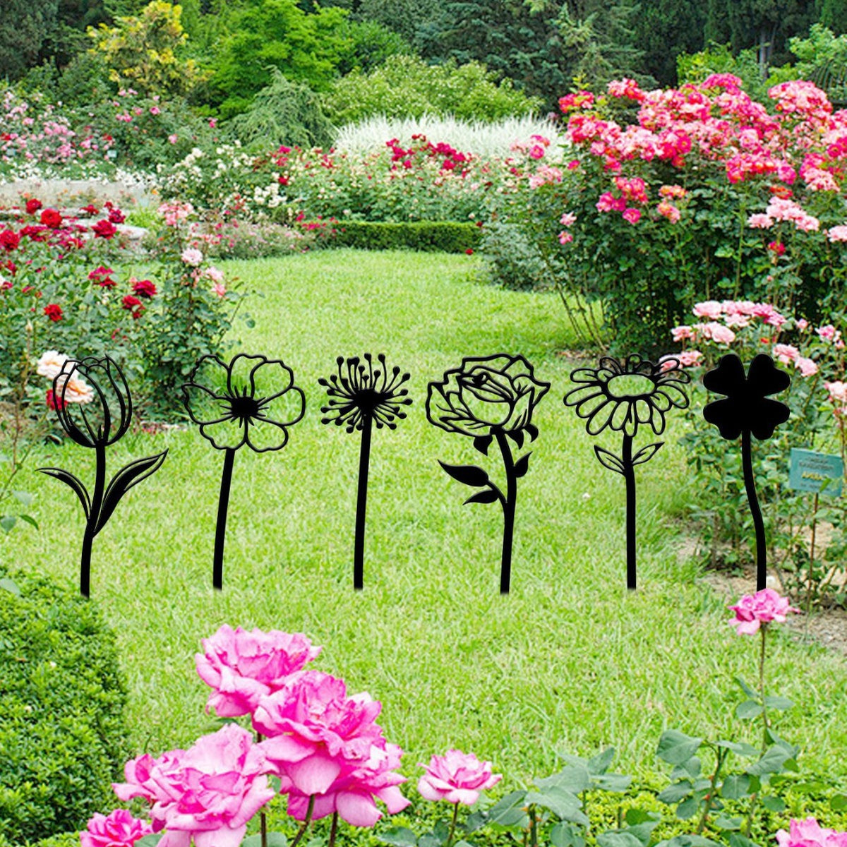 Floral Silhouette Wall Decals Homeandso