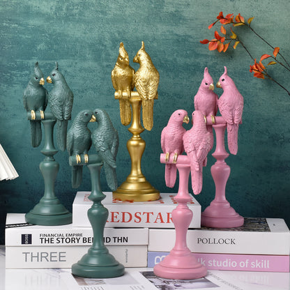 Decorative Lovebirds Sculpture Homeandso