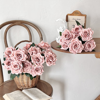 Realistic Faux Floral Rose Bouquet