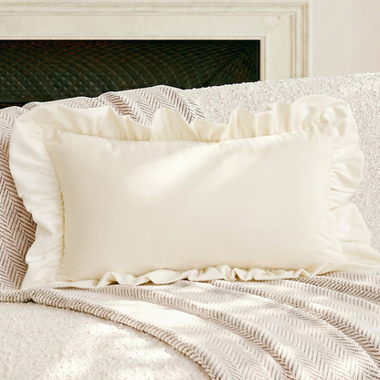 Decorative Butterfly Embroidered Lumbar Pillow
