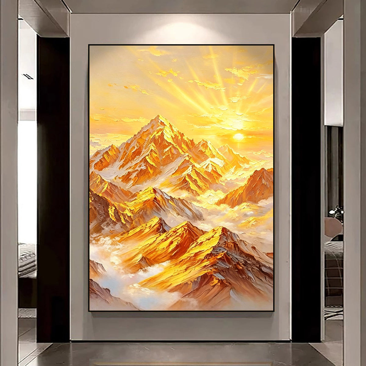 Mountain Sunrise Landscape Canvas Art Homeandso