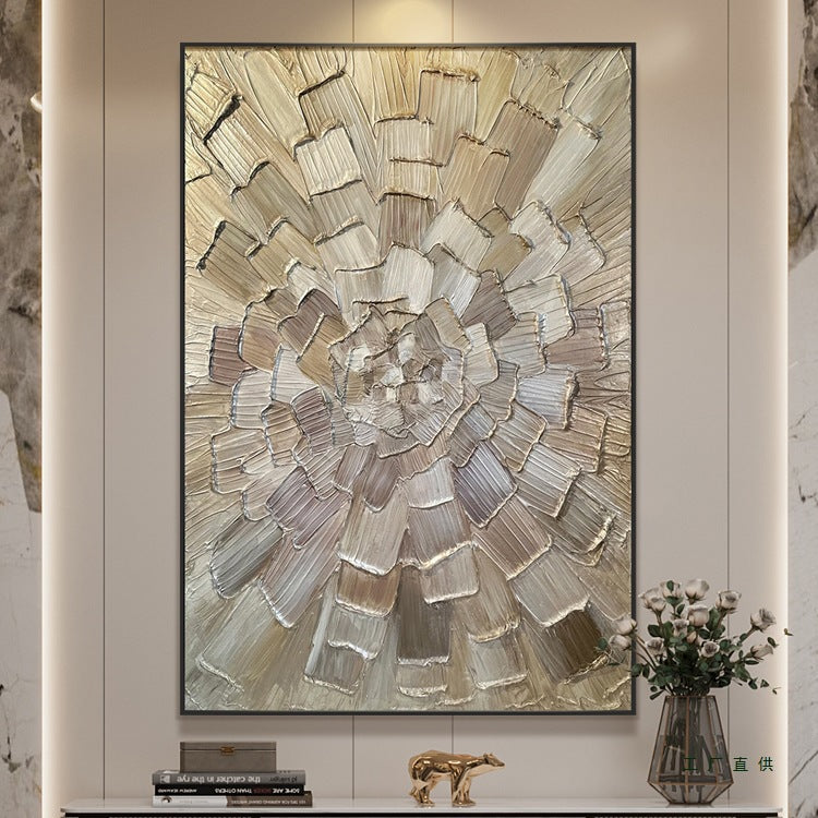 Textured Abstract Floral Canvas Art Homeandso